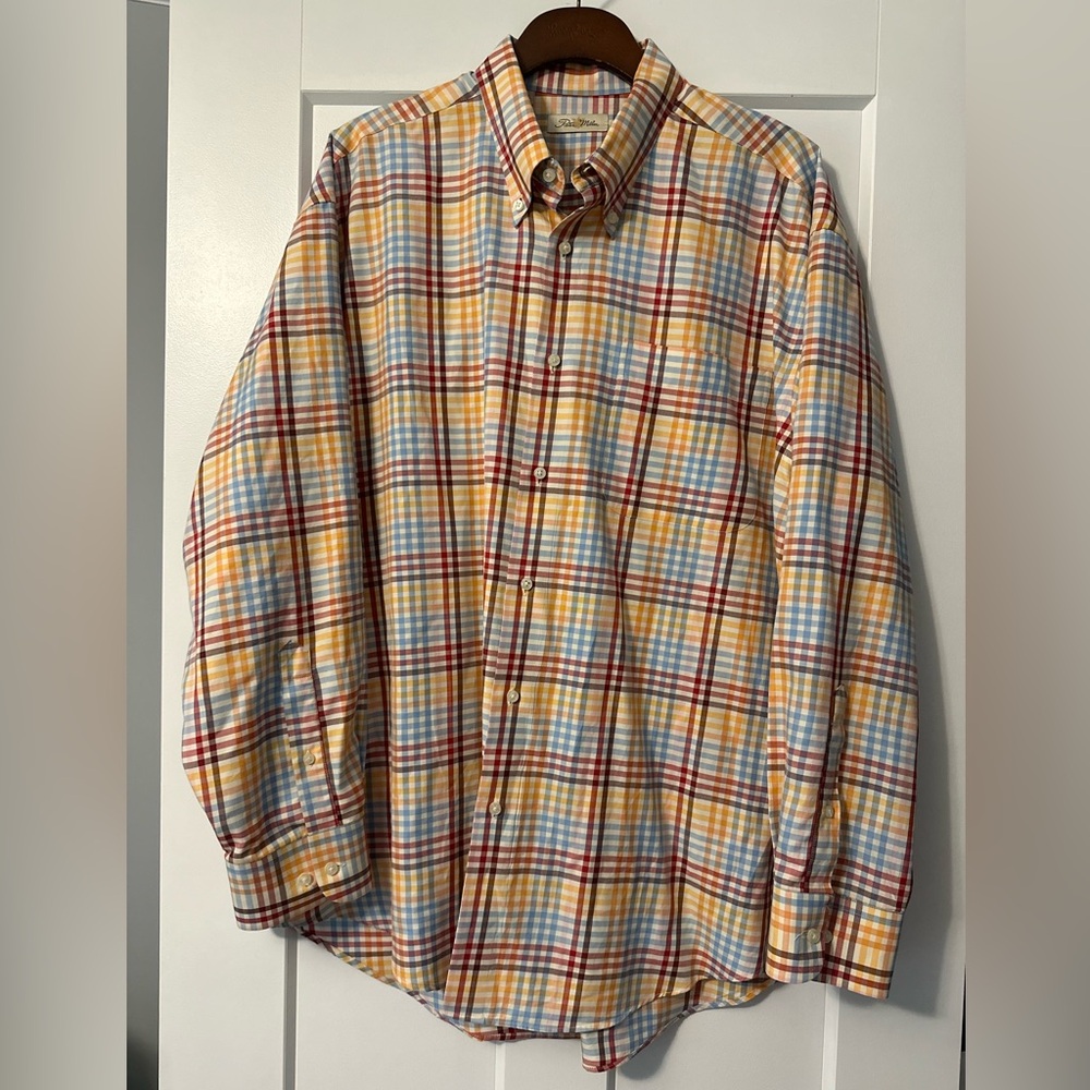 Peter Millar long sleeve button down dress shirt XL